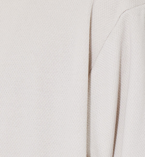 ABAHOUSE「オーガニックコットン ワッフル ハーフジップ 変形 Tシャツ」|Tシャツ・カットソー|