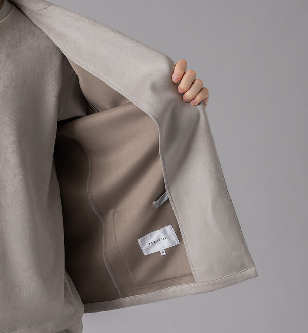 ABAHOUSE「【セットアップ対応】シルキー ネオスエード ボタンレスカーディガン / ジャケッ」|カーディガン|