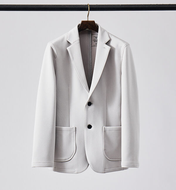 ABAHOUSE「【セットアップ対応】メッシュ ダンボール ジャケット」|テーラードジャケット|グレージュ