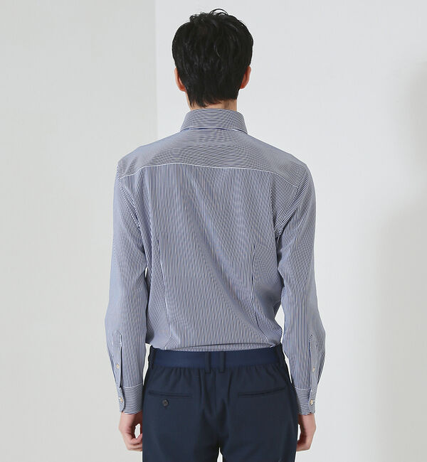 ABAHOUSE「【FLEX SHIRTS】マルチストレッチ ナローストライプ シャツ」|シャツ・ブラウス|