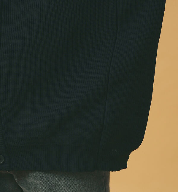 ABAHOUSE「ルーズシルエット ハイゲージ ポリ Vネック ニット カーディガン」|カーディガン|