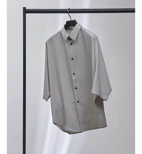 ABAHOUSE「【AH ABAHOUSE】トロミ ドルマンスリーブ 半袖シャツ」|シャツ・ブラウス|グレージュ
