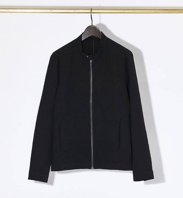 ABAHOUSE「【QuicDry / セットアップ対応】オニサッカー ライダーズジャケット」|ブルゾン・スタジャン|