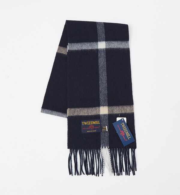ABAHOUSE「【TWEED MILL/ツイードミル】ラムウールチェック柄ストール/ユニセックス」|マフラー|