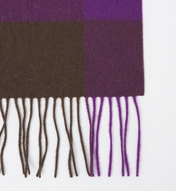 ABAHOUSE「【TWEED MILL/ツイードミル】ラムウールチェック柄ストール/ユニセックス」|マフラー|