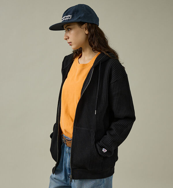 ABAHOUSE「【JEMORGAN /ジェーイーモーガン】ビッグワッフルWジップパーカー/フーデ」|パーカー|