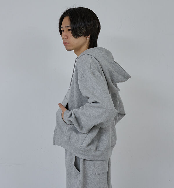 ABAHOUSE「【AH ABAHOUSE】クロップド ダブルジップ スウェットフーディー / セ」|パーカー|