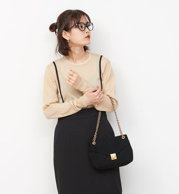 Rouge vif「カラーラインハイゲージニット」|ニット・セーター|