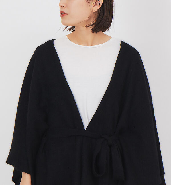 Rouge vif「TICCA フリンジポンチョストール」|ニット・セーター|