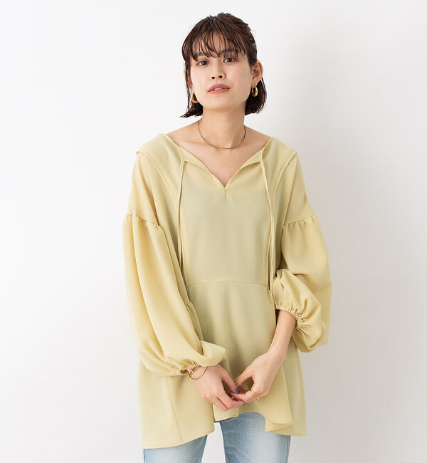 Rouge vif「【WEB限定】2WAY切り替えギャザーブラウス」|シャツ・ブラウス|