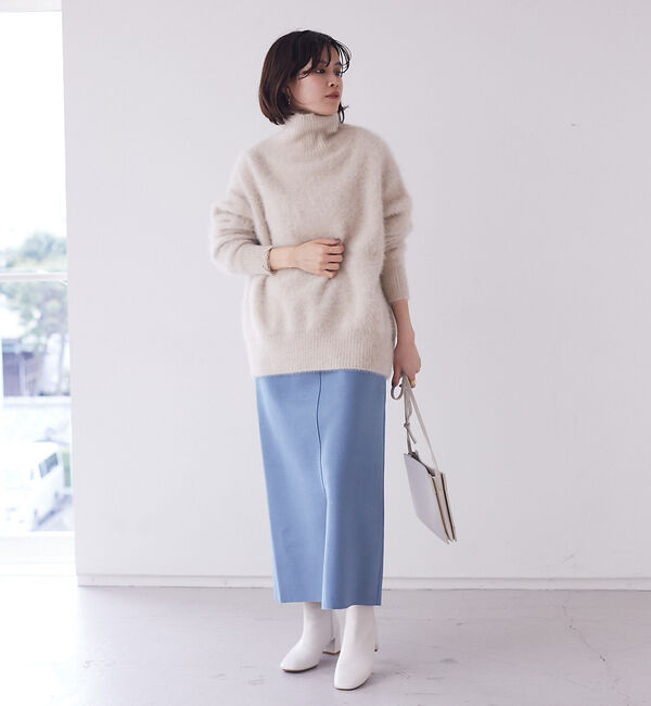 Rouge vif「フェイクメルトンジャージータイトスカート」|スカート|