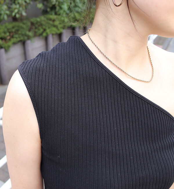 Rouge vif「【AGOLDE/エーゴールドイー】NESSA ワンショルダータンクトップ」|キャミソール|