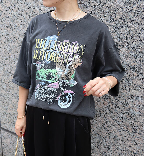 Rouge vif「【MICA&DEAL&times;GOOD ROCK SPEED】ロックT / 5分袖 /」|Tシャツ・カットソー|ブラック系その他2