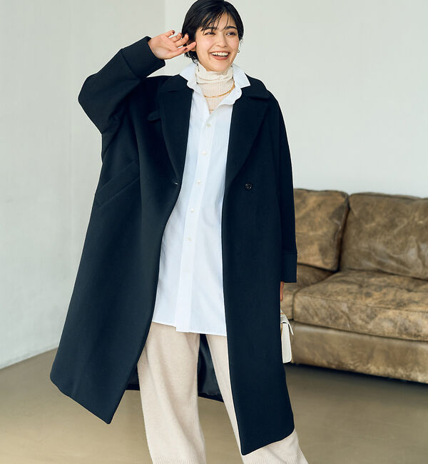 Rouge vif「バンビーウールシアーリブハイネックニット」|ニット・セーター|