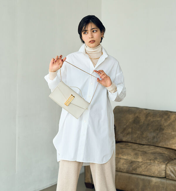 Rouge vif「バンビーウールシアーリブハイネックニット」|ニット・セーター|