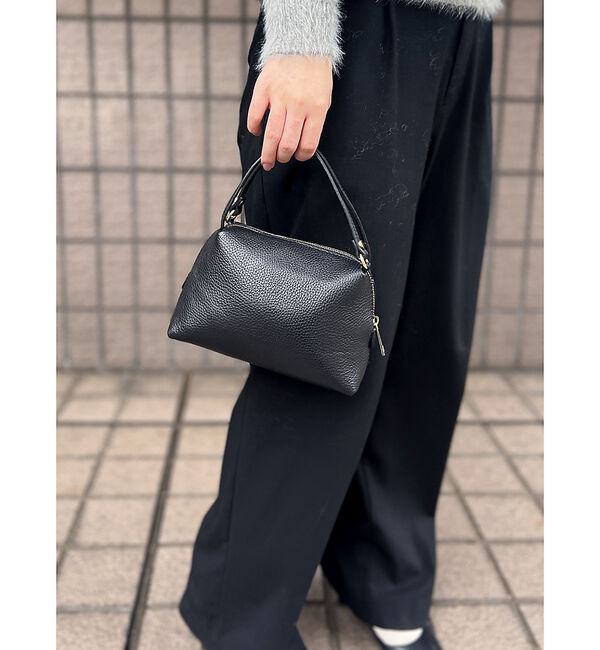 Rouge vif「【AULENTTI/オウレンティ】2WAY ミニショルダーバッグ / 本革」|ショルダー・メッセンジャー|ブラック