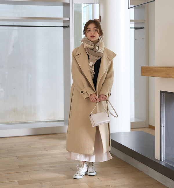 Rouge vif「カシミヤ　大判チェックストール」|マフラー|