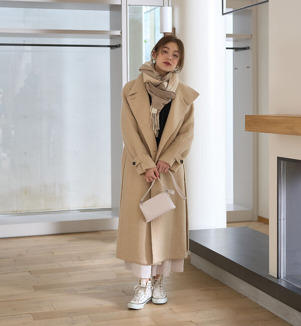 Rouge vif「カシミヤ　大判チェックストール」|マフラー|