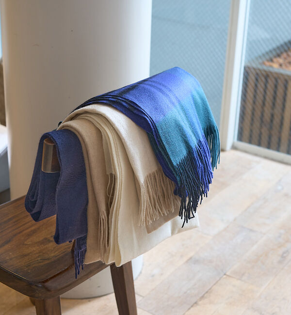 Rouge vif「カシミヤ　大判チェックストール」|マフラー|