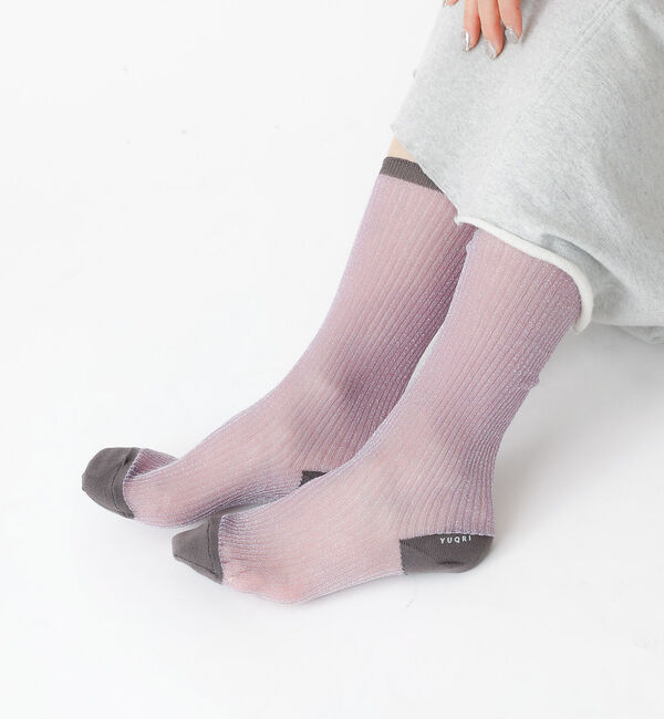 Rouge vif「【YUQRI/ユクリ】Brinkley/靴下/シアー/ラメ/ギフト【WEB限定】」|ソックス|
