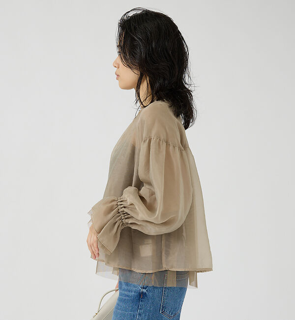 Rouge vif「オーガンジーシアーブラウス」|シャツ・ブラウス|