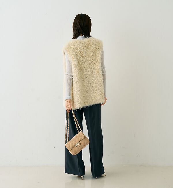 Rouge vif「フェザーニットジレベスト」|ニット・セーター|