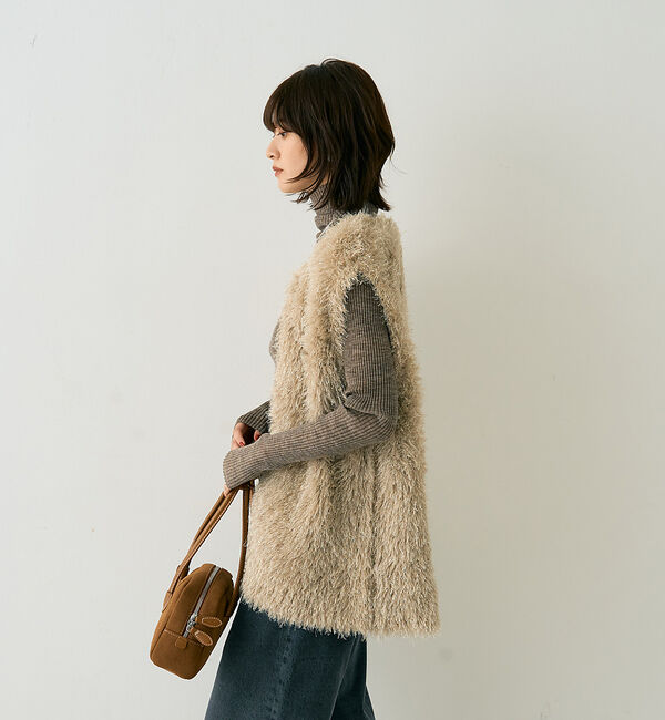 Rouge vif「フェザーニットジレベスト」|ニット・セーター|