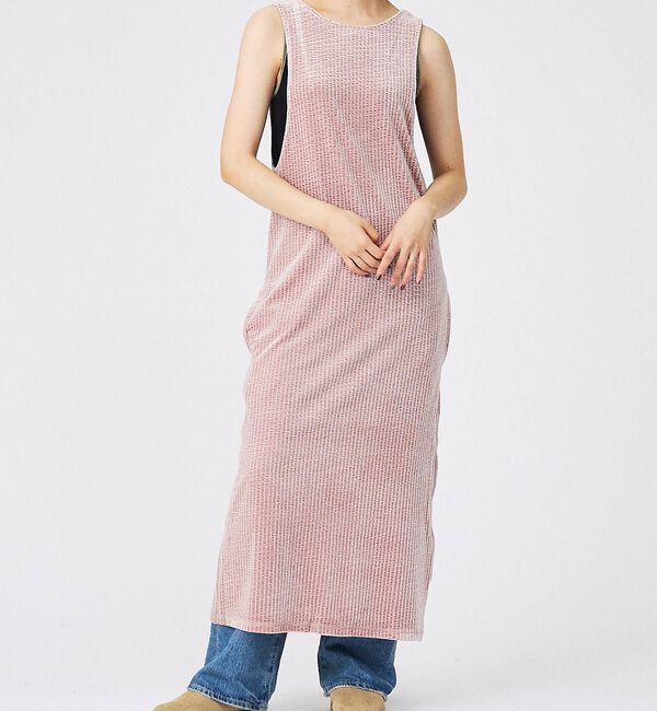 Rouge vif「【Keena/キーナ】ベルベットタンクワンピース/上品/お出かけ/ワンピース【W」|ワンピース|ピンク