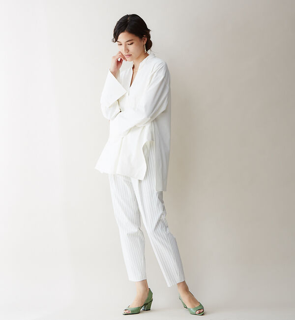 qualite「ストライプ2WAYストレッチシガレットパンツ」|その他|