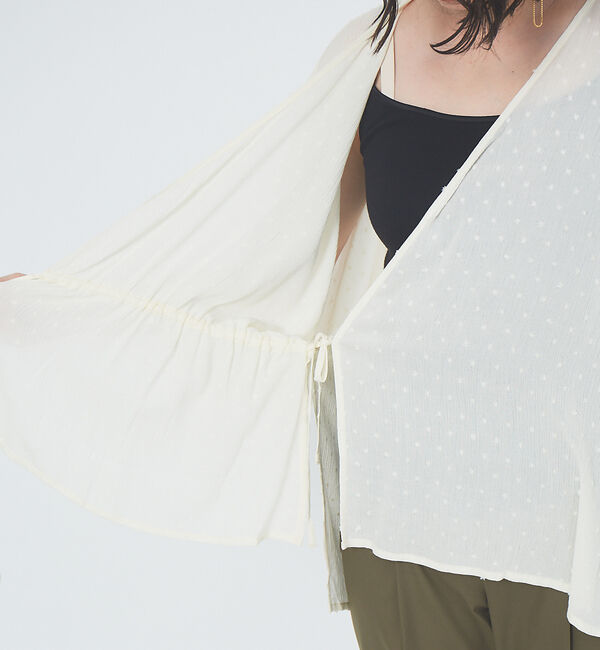 qualite「【WEB限定】ドビーカシュクールブラウス」|シャツ・ブラウス|