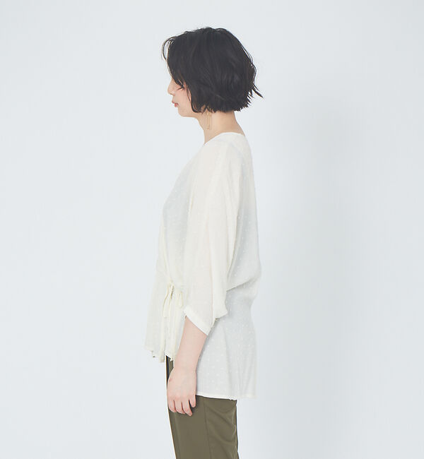 qualite「【WEB限定】ドビーカシュクールブラウス」|シャツ・ブラウス|