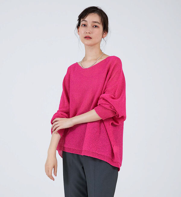 qualite「【大人気アイテム入荷】camifineニットプルオーバー」|ニット・セーター|ピンク