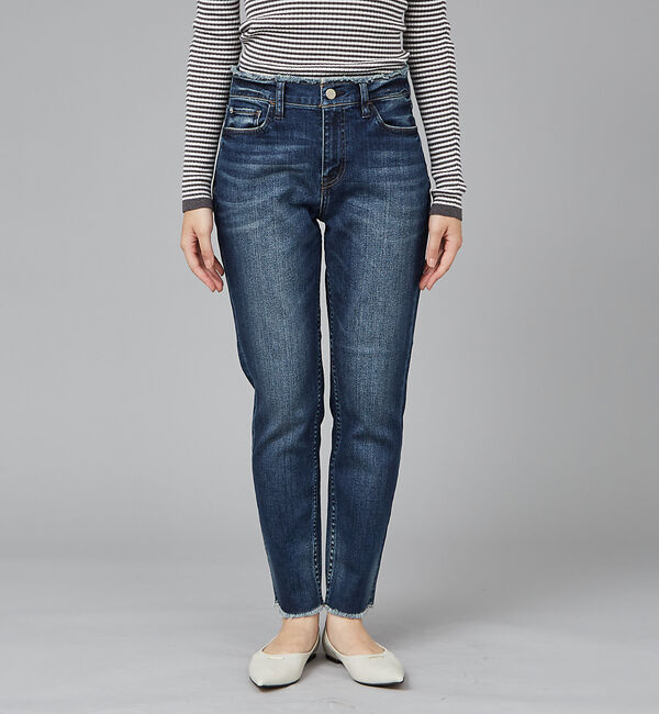 qualite「【Healthy denim】ミッドライズテーパード」|デニム|