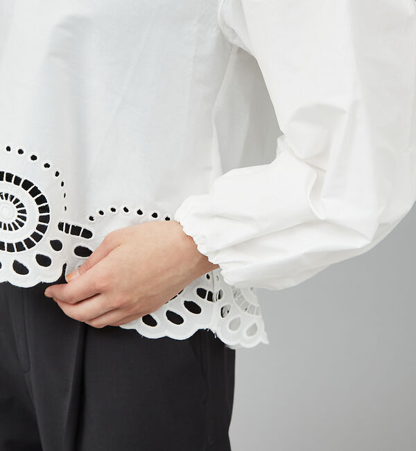 qualite「刺繍ボリュームブラウス」|シャツ・ブラウス|