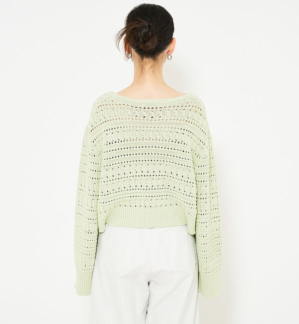 qualite「リンクスアイレットニット」|ニット・セーター|