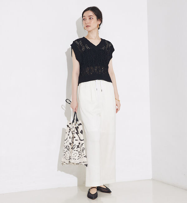 qualite「【セットアップ対応】リネンライクワイドイージーパンツ」|その他|