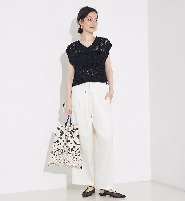 qualite「【セットアップ対応】リネンライクワイドイージーパンツ」|その他|