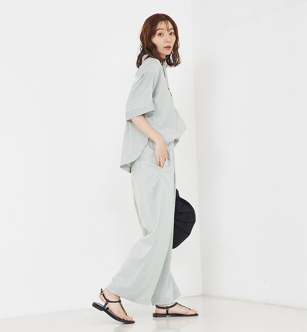 qualite「【セットアップ対応】リネンライクワイドイージーパンツ」|その他|