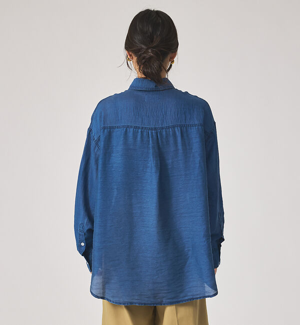 qualite「シアーデニムライクシャツ」|シャツ・ブラウス|