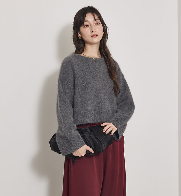 qualite「大人気ニット入荷！【新色登場！上質な肌ざわり】フォックスウールショートプルオーバ」|ニット・セーター|