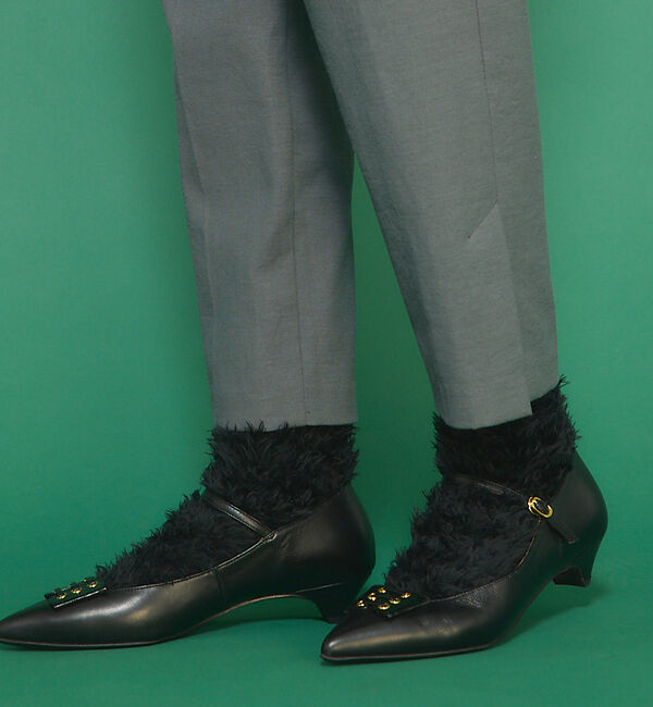 AU BANNISTER「●FAKUI フリンジソックス」|その他|ブラック