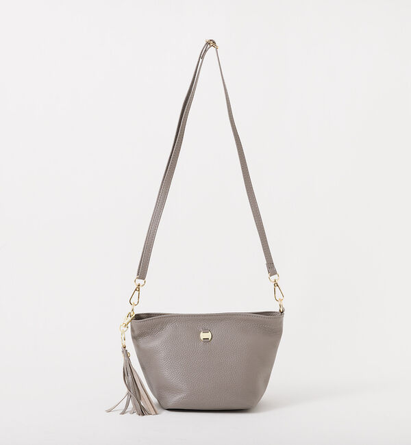 LOWELL things「SOEUR/レザー台形ショルダーBAG」|ショルダー・メッセンジャー|グレー