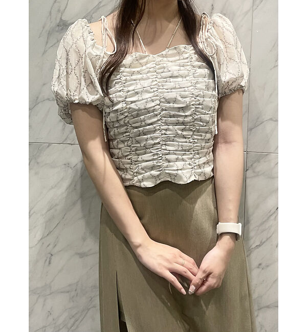 SELFIST「3WAYオフショルギャザーブラウス」|シャツ・ブラウス|アイボリー