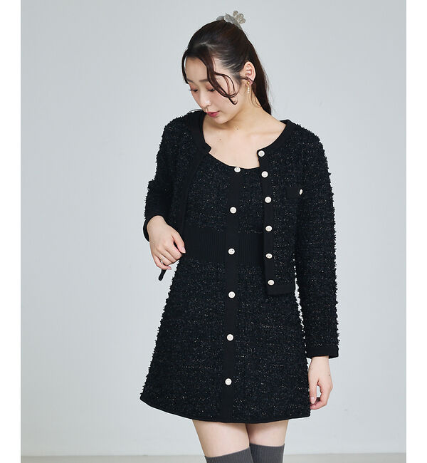 SELFIST「ラメフリンジカーディガン」|カーディガン|