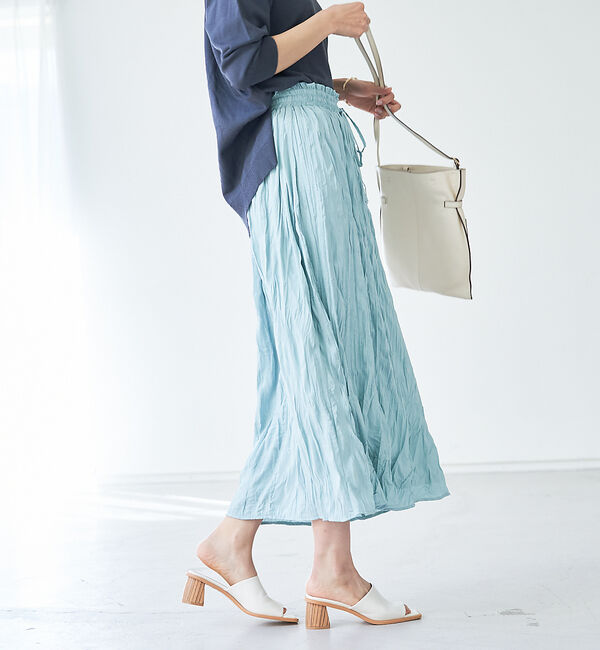 abahouse mavie「【セットアップ対応】プリーツスカート」|スカート|サックスブルー