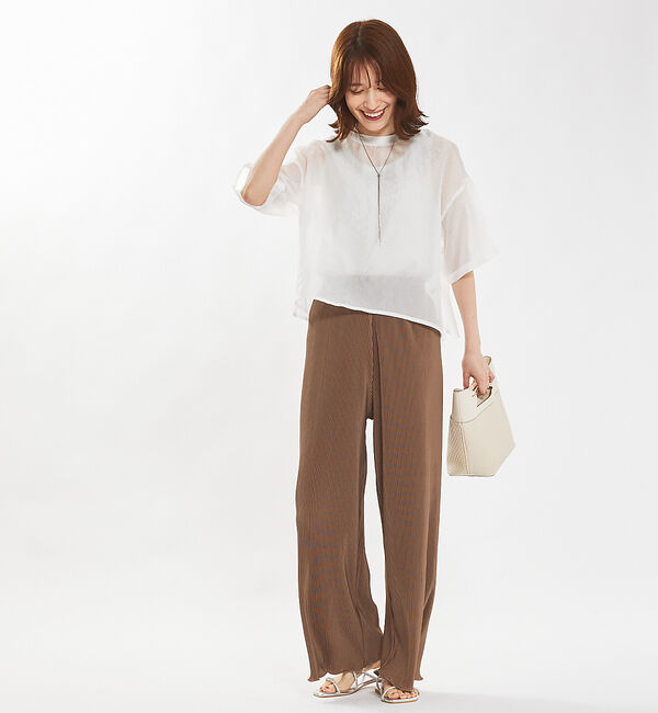 abahouse mavie「クリスタルプリーツパンツ」|その他|