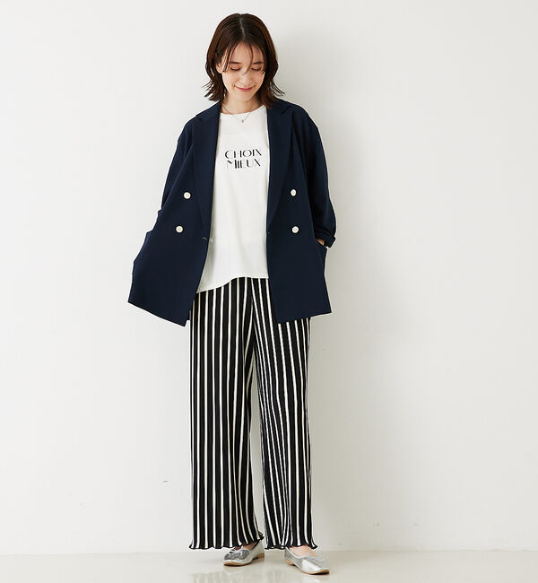 abahouse mavie「クリスタルプリーツパンツ」|その他|