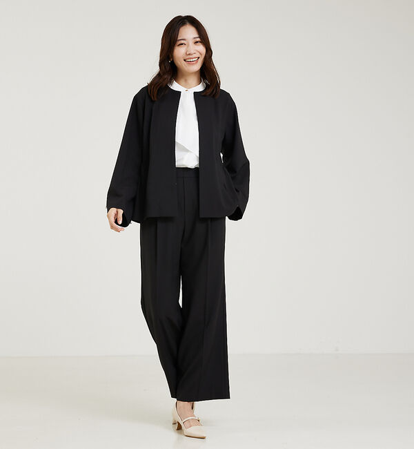 abahouse mavie「【WEB Domani掲載】【セットアップ対応/エニデイカセット】ノーカラーボレ」|ノーカラージャケット|