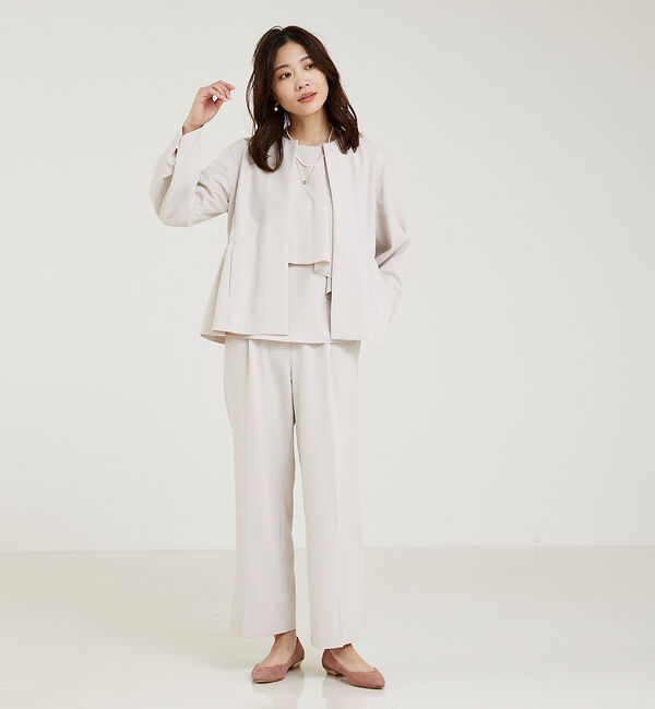 abahouse mavie「【WEB Domani掲載】【セットアップ対応/エニデイカセット】ノーカラーボレ」|ノーカラージャケット|