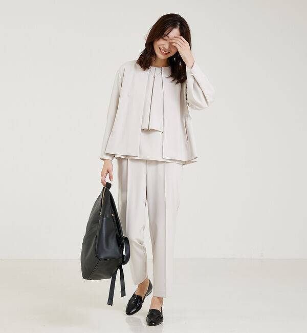 abahouse mavie「【WEB Domani掲載】【セットアップ対応/エニデイカセット】ノーカラーボレ」|ノーカラージャケット|